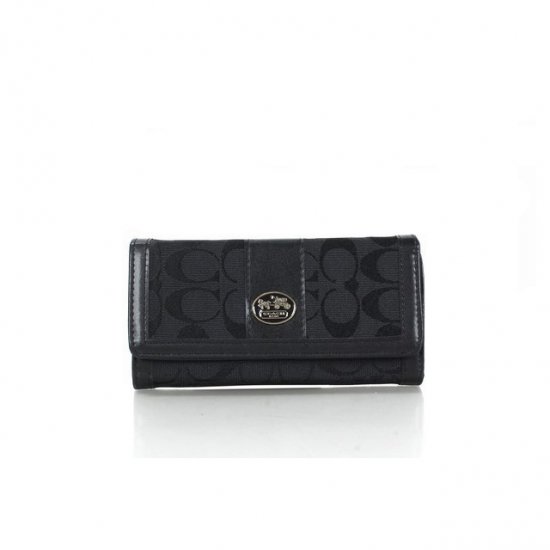 Coach Envelope in Signature Small Black Wallets FFC | Women